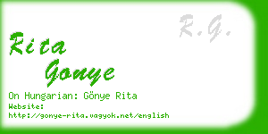 rita gonye business card