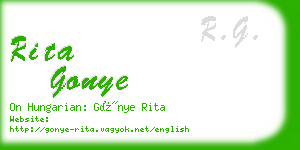 rita gonye business card